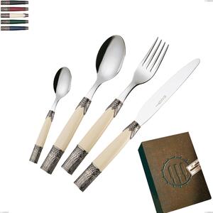 Ethnic Pack 24 Pieces Aria, Coloured 18/10 AISI304 Stainless Steel Cutlery Set: Aria