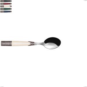 Table Spoon Aria, 18/10 AISI304 Stainless Steel Coloured 205 mm Handle in Acrylic and Metal