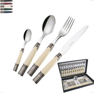 Cutlery Set 49 Pieces Aria, Coloured Stainless Steel 18/10 AISI304