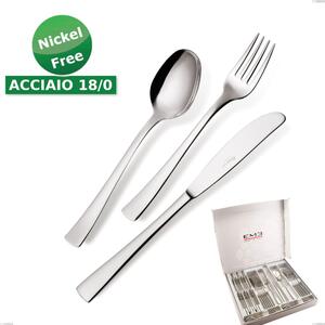 24-Piece Budget Cutlery Set Alfa 18/0 Nickel Free, (Steel 18/C) Nickel Free, 2mm Thickness