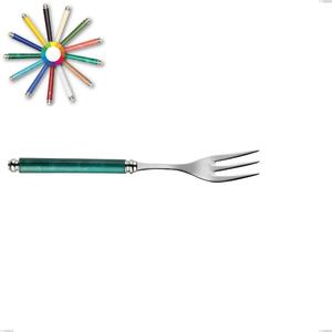 Arcadia Serving Fork, 18/10 AISI 304 Polished Stainless Steel with Acrylic Handle and Double Ring, Length 239 mm