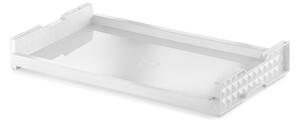 Unbreakable and Stackable Transparent Tray in Tritan 53x32.5xh7.5 cm White Colour Name: giravolta