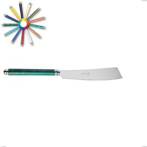 Arcadia Cake Knife, 18/10 AISI 304 Polished Stainless Steel with Acrylic Handle and Double Ring, Length 234 mm