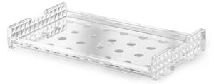 Unbreakable and Stackable Transparent Tray with Circular Holes � 28 mm for Contract Use in Tritan 53x32.5xh7.5 cm, Transparent Colour, named Giravolta