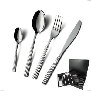 Cutlery set in Wooden Case 75 Pieces Bavaria Economical Knife, Polished Stainless Steel (AISI 304) Classic Style Name: Bavaria