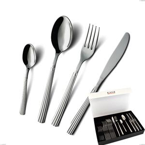 24-Piece Bavaria Cutlery Set, Polished Stainless Steel (Aisi 304) in Classic Style