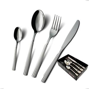 Bavaria 24-Piece Cutlery Set in 18/10 Stainless Steel, Mirror Polished 2.0 mm Thickness, Presented in Showcase Box