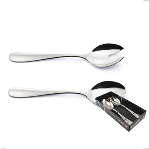 2-Piece Beta Salad Cutlery Set, 18.10 (AISI304), 4mm Thickness, Mirror Polished Stainless Steel Finish