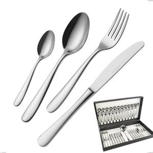 49-Piece Beta Cutlery Set in Canteen Box, 18.10 (AISI304), 4mm Thickness, Mirror Polished Stainless Finish
