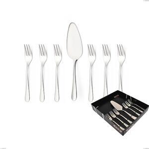 Showcase Set 7 Pieces Dessert Beta, 18.10 (AISI304), 4mm Thickness, Mirror Polished Stainless Steel Finish