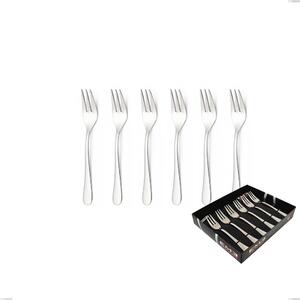Showcase Pack 6 Pieces Beta Dessert Forks, 18.10 (AISI304), 4mm Thickness, Mirror Polished Stainless Finish