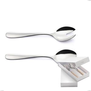 2-Piece Beta Salad Cutlery Set, 18.10 (AISI304), 4mm Thickness, Mirror Polished Stainless Steel Finish