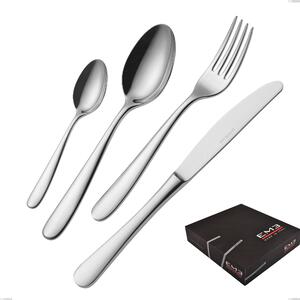 49-Piece Beta Cutlery Set in Gift Box, 18.10 (AISI304), 4mm Thickness, Mirror Polished Stainless Finish