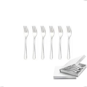 6-Piece Dessert Fork Set Beta, 18.10 (AISI304), 4mm Thickness, Mirror Polished Stainless Steel Finish