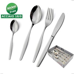 16 Piece Beme 18/0 Nickel Free Stainless Steel Cutlery Set in Display Box, 2 mm Thickness, Polished Chrome Finish