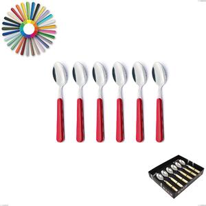 Showcase Box 6 Pieces Brio Coffee Spoon, Stainless Steel 18.c (AISI 430), ABS Handles