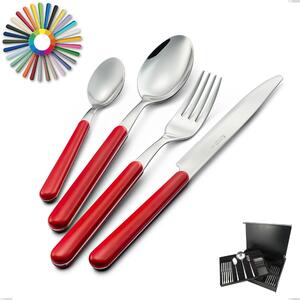 Brio 75 Piece Cutlery Set in Wooden Case, Stainless Steel 18.c (AISI 430), ABS Handles