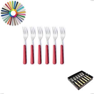 Showcase Pack 6 Pieces Brio Dessert Forks, Stainless Steel 18.c (AISI 430), ABS Handles