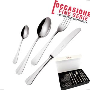 Royal Book-Style Presentation Box Cutlery Set 24 Pieces, Polished 18-10 Stainless Steel, 3 mm Thickness with Shiny Stainless Finish