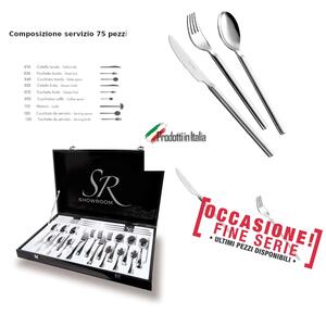 MIZAR 75 Piece Cutlery Set in 18/10 Stainless Steel Mirror Polished Forged in Gift Box