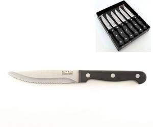 Rodeo Jumbo Steak Knives Set of 6, Made of 18/10 Stainless Steel, 240 mm, Mirror Polished, in Gift Packaging