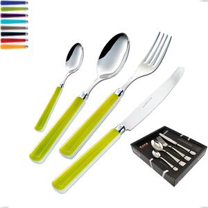CANDY Colourful Cutlery Set 24 Pieces in 18/10 Stainless Steel (AISI304) with Showcase Packaging