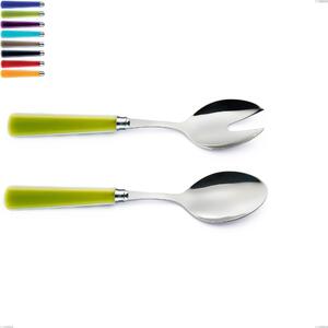 Candy Eme Salad Cutlery Set, Polished 18/10 AISI 304 Stainless Steel with Acrylic Handle