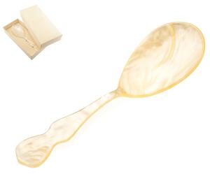 CHIC Large Risotto Spoon in Ivory Pearlescent Methacrylate 182 mm in Favour Packaging