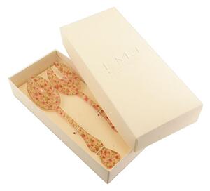 CHIC Acrylic Salad Cutlery Set Flower Rose 182 mm in Favour Packaging