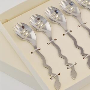 Temptation Honey and Olives Spoons 6 Pieces in Polished 18/10 Stainless Steel 2 mm Thickness in Favour Packaging