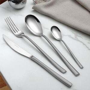 24-Piece Cutlery Set Celine Twing in Showcase Packaging, Satin Handle CELINE TWIN, Stainless Steel 18.10 (AISI304), 4.5 mm Thickness, TWIN Line Half Satin Half Polished Stainless Steel