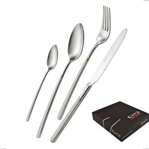 Celtika Sandblasted 49 Pieces Cutlery Set in Gift Box, Stainless Steel 18.10 (AISI304), Thickness 5.00