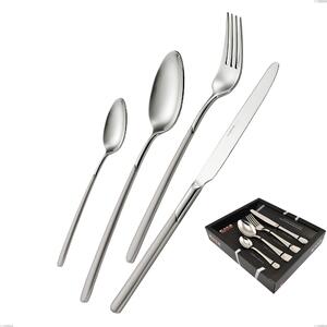 Celtika Sandblasted 24-Piece Cutlery Set in Showcase Packaging, Stainless Steel 18.10 (AISI304), Thickness 5.00