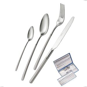 75-Piece Celtika Sandblasted Cutlery Set in Gift Case, Stainless Steel 18.10 (AISI304), Thickness 5.00