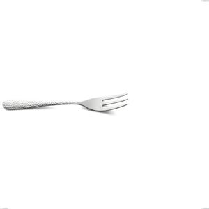 Cortina Dessert Fork, Stainless Steel (Aisi 304) Polished Hammered Steel, Length 152 mm