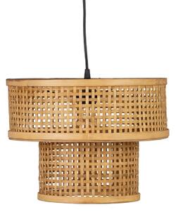 Ceiling Light Black Natural Wood Bamboo 220-240 V 34 x 34 x 26,5 cm