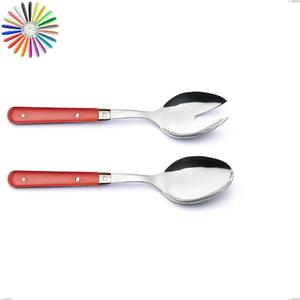 Country Salad Cutlery in 18.10 AISI304 Stainless Steel with ABS Handle and Dishwasher-Safe Ring
