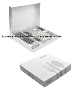 Empty Box for Holding 24 Stainless Steel Cutlery, Empty Case 35x35xH 10 cm EME