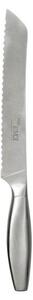 Serrated Bread Knife in Satin Finish 18/10 Stainless Steel, Ergonomic Handle Blade 19 cm - Total Length 32 cm name: touch me