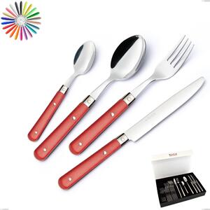 Country 24-Piece Colourful Cutlery Set in 18/10 Stainless Steel with Panoramic Package