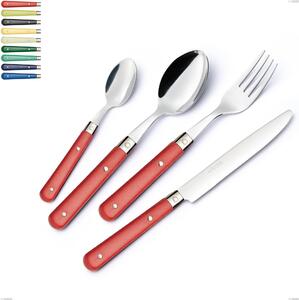 Coloured Cutlery Set 75 Pieces COUNTRY in 18/10 Stainless Steel in Gift Packaging