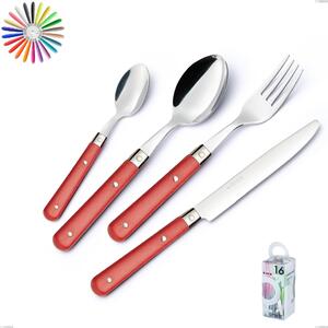 You&Me 16-Piece Country Cutlery Set, 18/10 AISI 304 Stainless Steel with ABS Handles