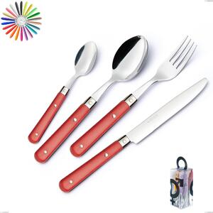 You&Me 24 Pieces Country Cutlery Set, 18/10 AISI 304 Stainless Steel with ABS Handles