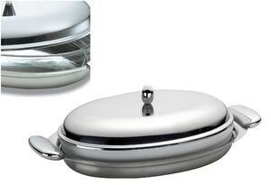 JOINT EME Oval Casserole Dish with Internal PYREX Dish 45 cm, Steel Handles, Equipped with Internal Oven PYREX