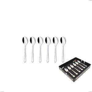 City 6 Moka Spoons Set in Display Box, Stainless Steel 18.10 (Aisi304), 1.8 mm Thickness