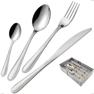 City 16-Piece Cutlery Set in Showcase Box, Economical Knife, Stainless Steel 18.10 (Aisi304), 1.8 mm Thickness