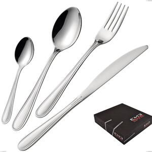 City 49 Piece Cutlery Set in Gift Box, Economical Knife, Stainless Steel 18.10 (Aisi304), 1.8 mm Thickness