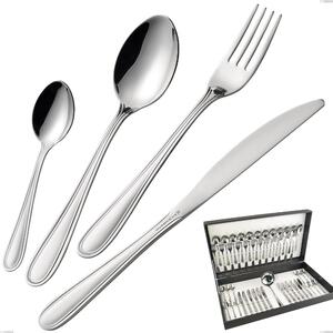 Cutlery Set 49 Pieces City in Canteen Box, Economical Knife, Stainless Steel 18.10 (Aisi304), Thickness 1.8 mm