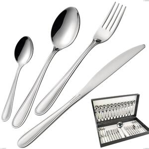 75-Piece City Cutlery Set in Gift Case, Economic Knife, Stainless Steel 18.10 (Aisi304), 1.8 mm Thickness