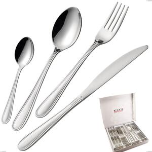 24-Piece City Cutlery Set in Presentation Box, Stainless Steel 18.10 (Aisi304), 1.8 mm Thickness